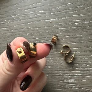 Mejuri gold vermeil earrings set